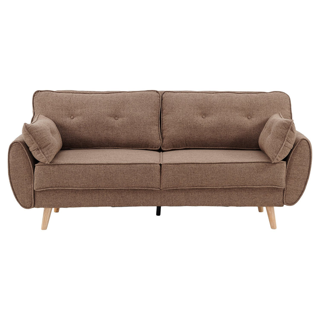 P&F ZennHome Sarantino 3 Seater Modular Sofa Bed Couch Futon - Brown