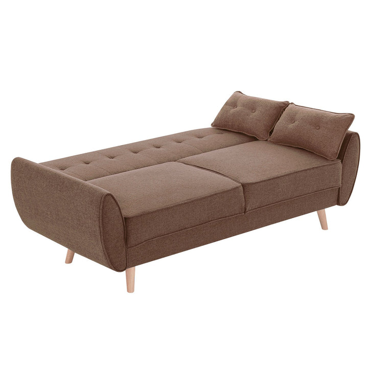 P&F ZennHome Sarantino 3 Seater Modular Sofa Bed Couch Futon - Brown