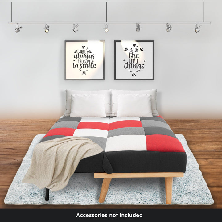 P&F ZennHome 3 Seater Modular Linen Fabric Wood Sofa Bed Couch - Multi-colour