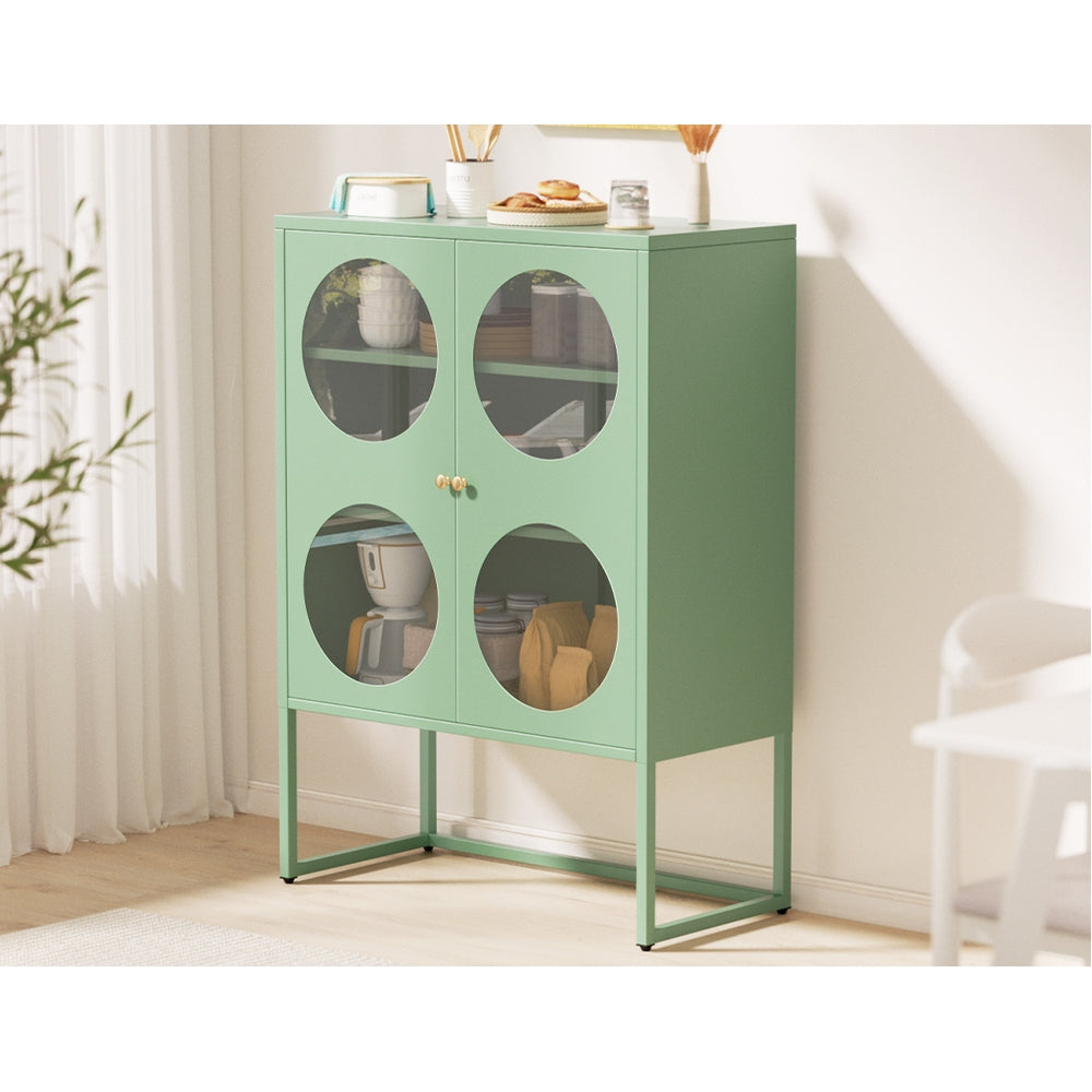 P&F SkyWay Buffet Sideboard Metal Cabinet - ELLA Green