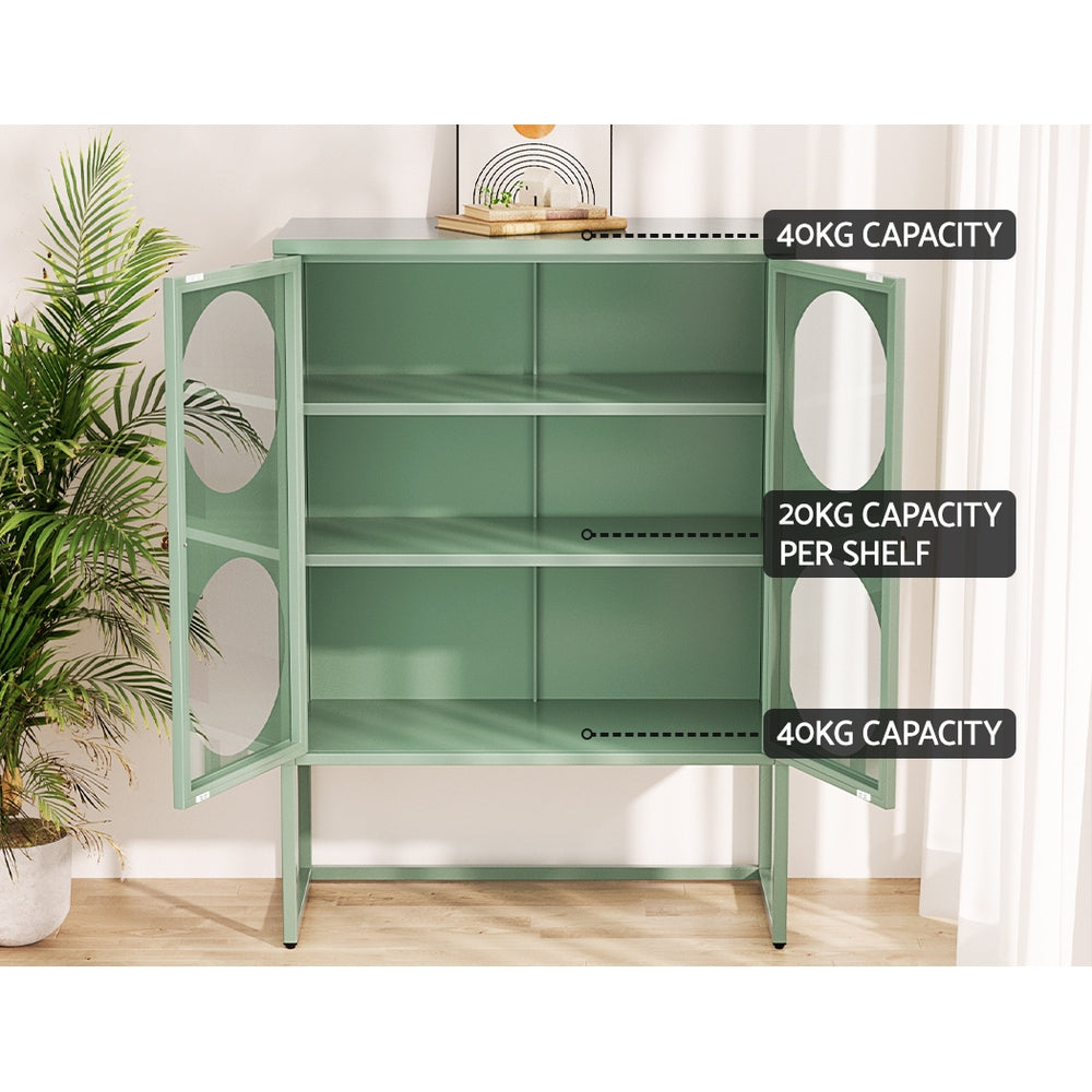 P&F SkyWay Buffet Sideboard Metal Cabinet - ELLA Green