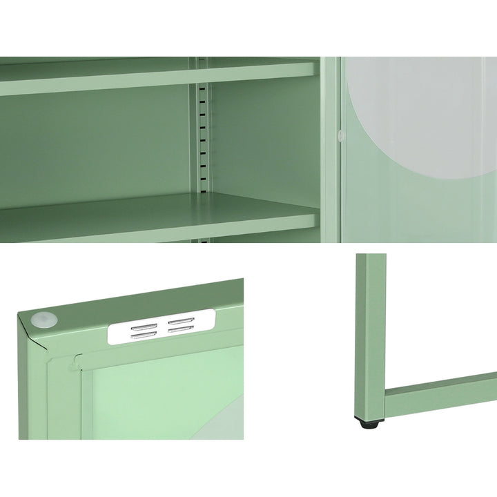 P&F SkyWay Buffet Sideboard Metal Cabinet - ELLA Green