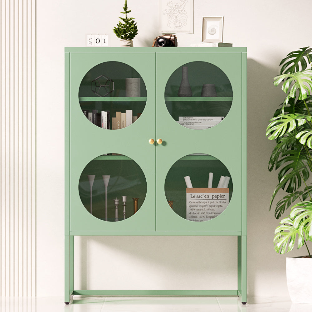 P&F SkyWay Buffet Sideboard Metal Cabinet - ELLA Green