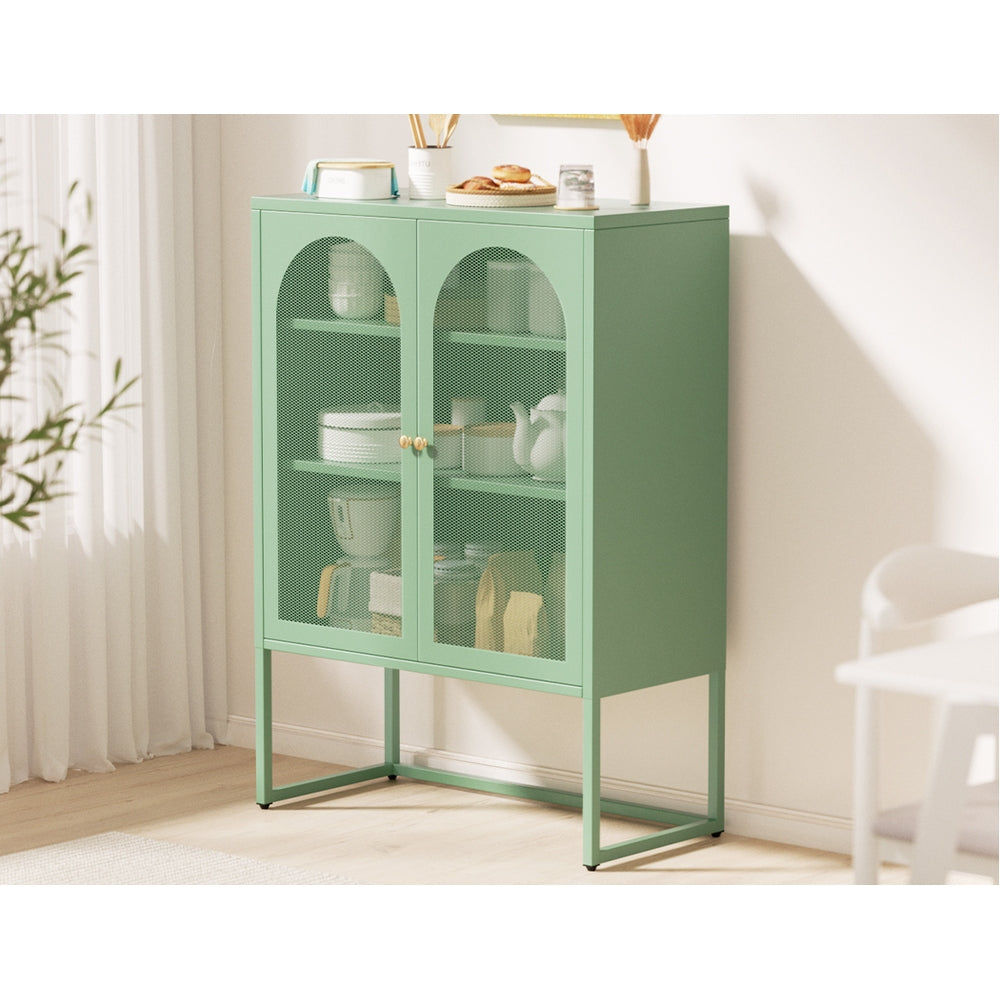 P&F SkyWay Buffet Sideboard Metal Cabinet - ELMA Green