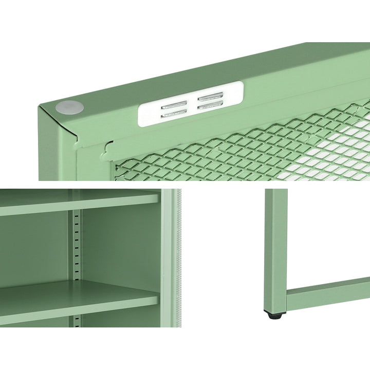 P&F SkyWay Buffet Sideboard Metal Cabinet - ELMA Green