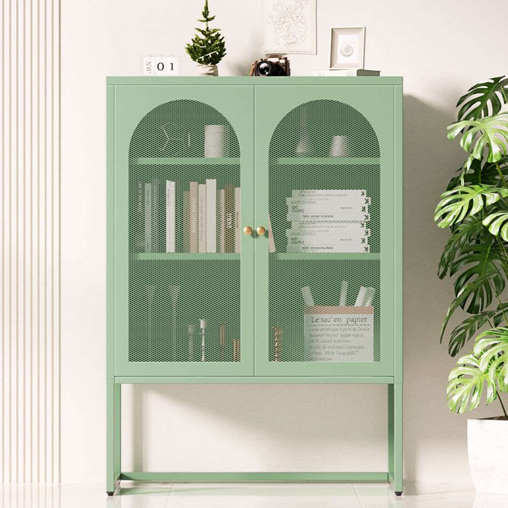 P&F SkyWay Buffet Sideboard Metal Cabinet - ELMA Green