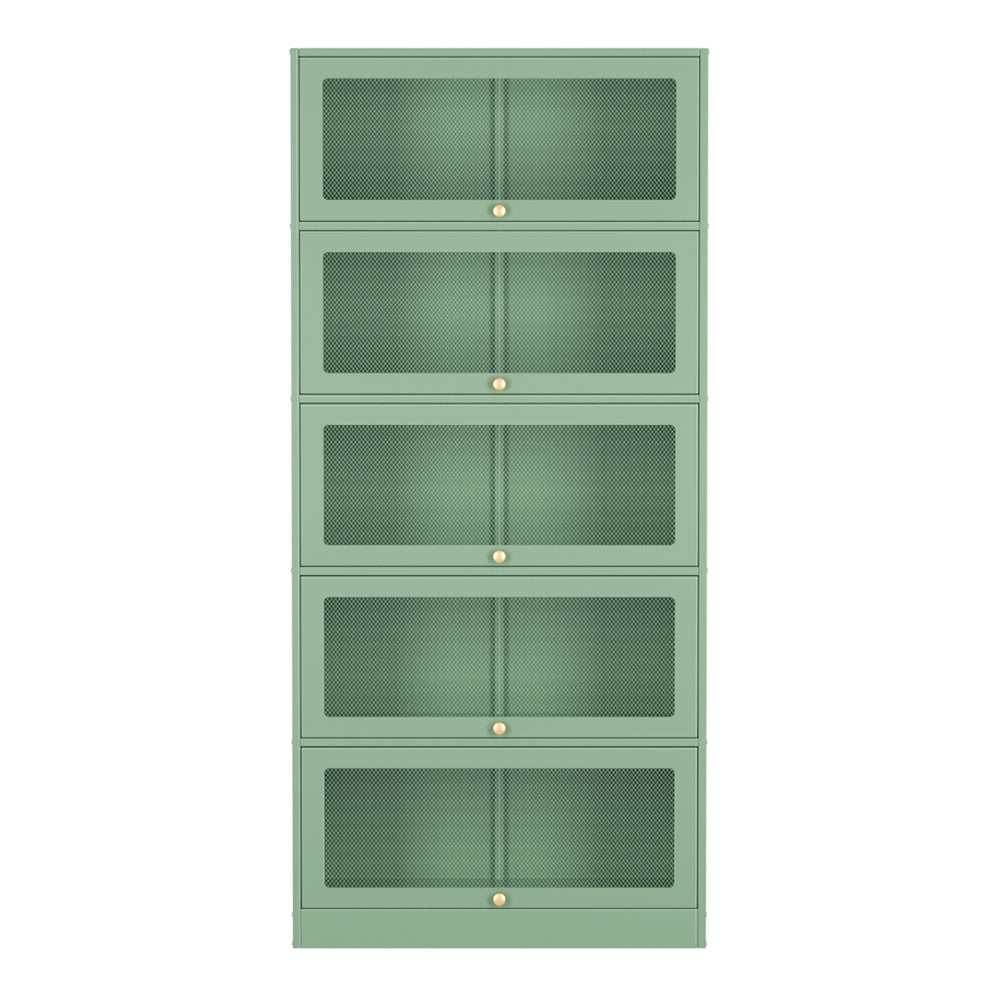 P&F SkyWay Buffet Sideboard Cupboard Cabinet Storage Mesh Doors Metal Green ELIA