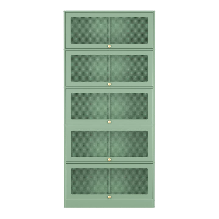 P&F SkyWay Buffet Sideboard Cupboard Cabinet Storage Mesh Doors Metal Green ELIA