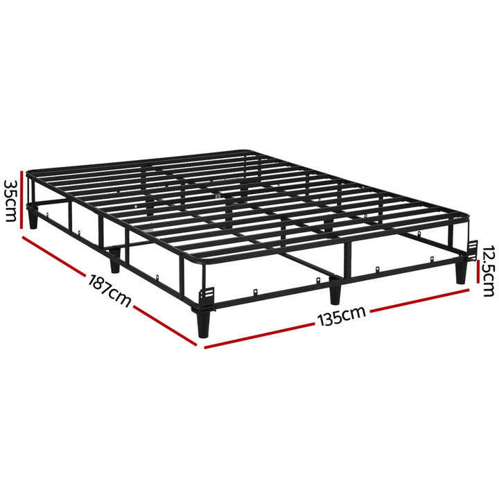 P&F SkyWay Mason Bed Frame Double Size Metal Grey