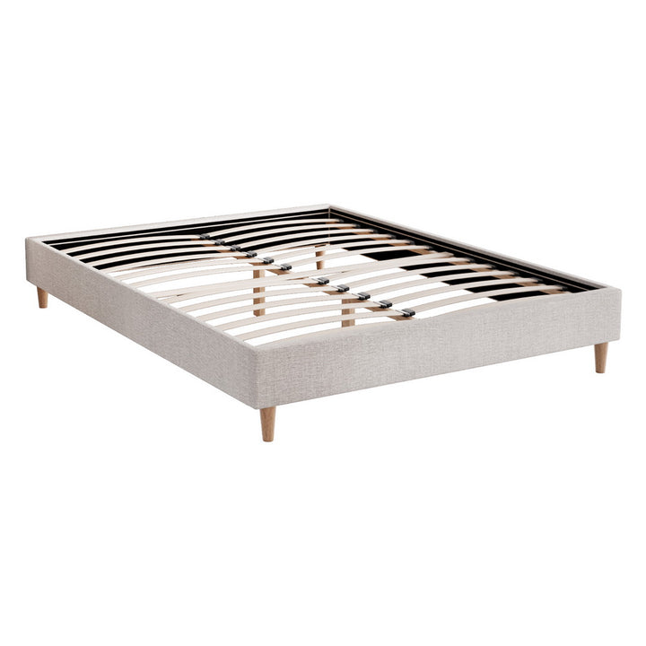 P&F SkyWay Bed Frame Double Size Beige ZORA