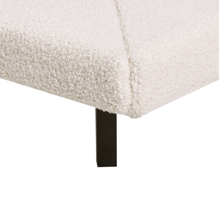 P&F FabSeries Saga Bed Frame Single Size Boucle Beige