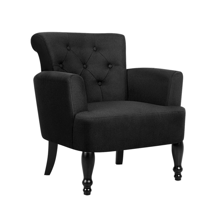 P&F ZennHome Armchair Wingback Charcoal Lothair