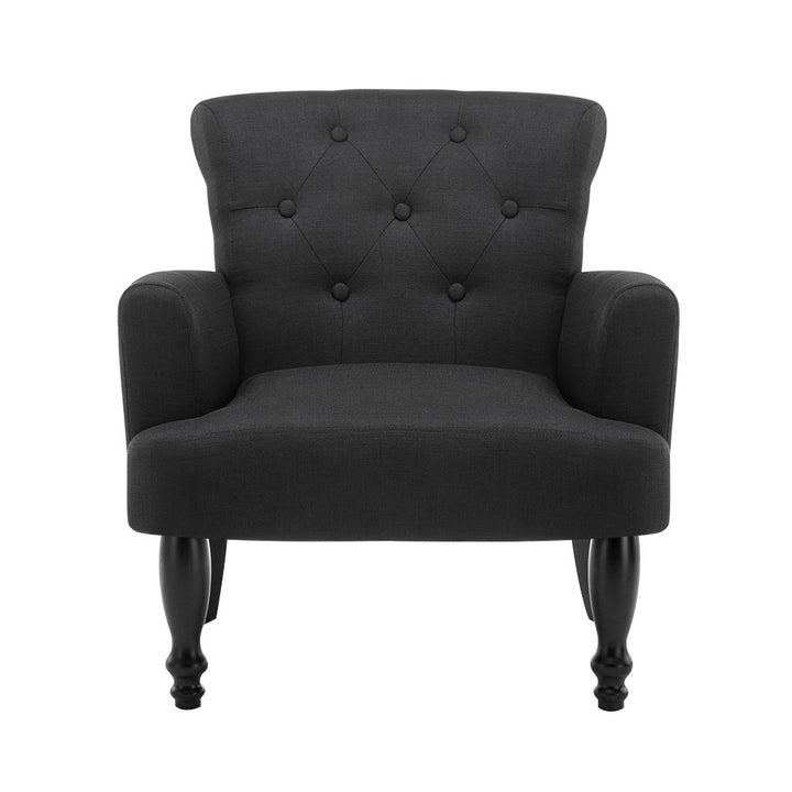 P&F ZennHome Armchair Wingback Charcoal Lothair