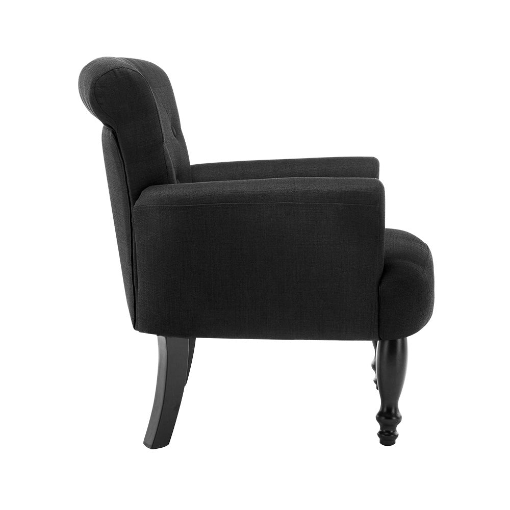 P&F ZennHome Armchair Wingback Charcoal Lothair