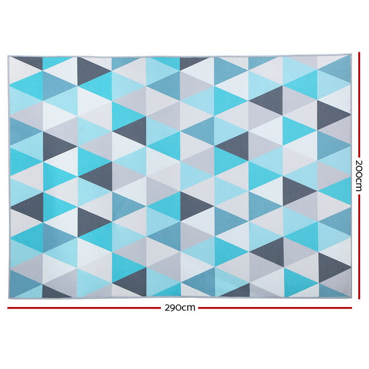 P&F ZennHome Floor Rug 200cm x 290cm Mat Carpet Short Pile Triangular