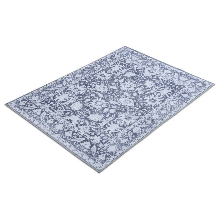 P&F ZennHome Floor Rug 200cm x 290cm Mat Carpet Short Pile Blue