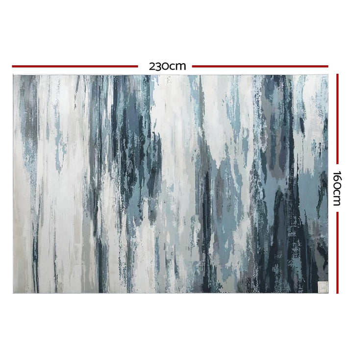 P&F ZennHome Floor Rug 160cm x 230cm Washable Mat Carpet Short Pile Waterfall