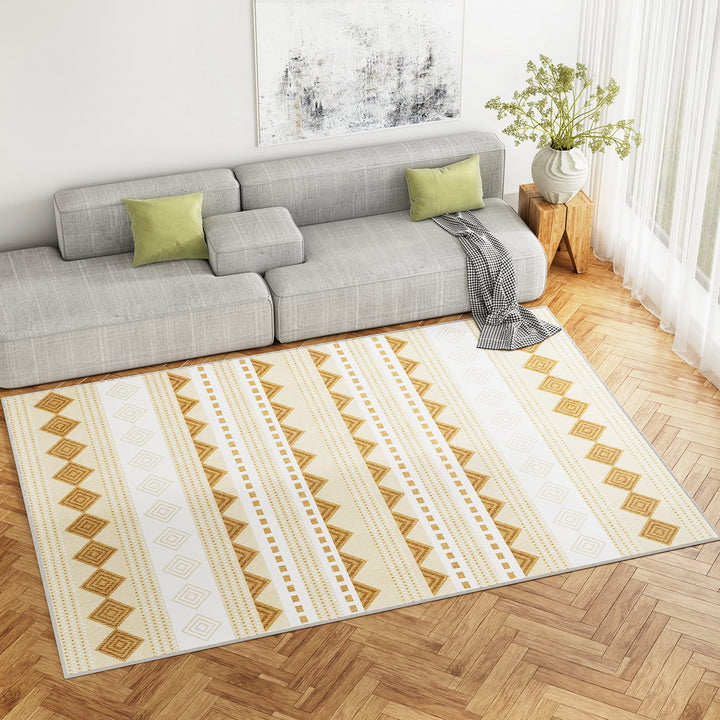 P&F ZennHome Floor Rugs 200x290cm Washable Area Mat Large Carpet Soft Short Pile Nacho