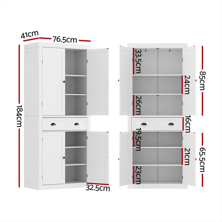 P&F SkyWay Buffet Sideboard Cupboard Cabinet White