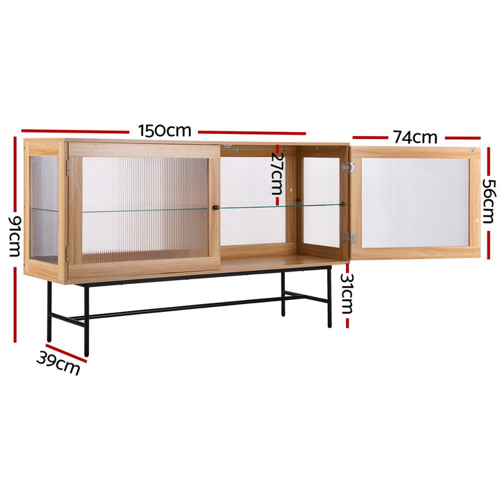 P&F SkyWay Buffet Sideboard Double Doors - Oak