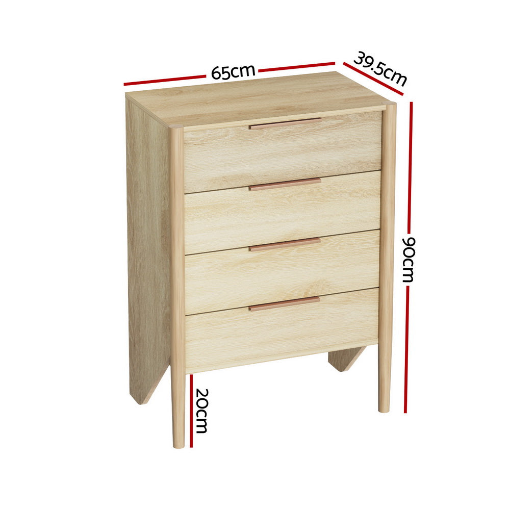 P&F SkyWay 4 Chest of Drawers - INEZ Oak