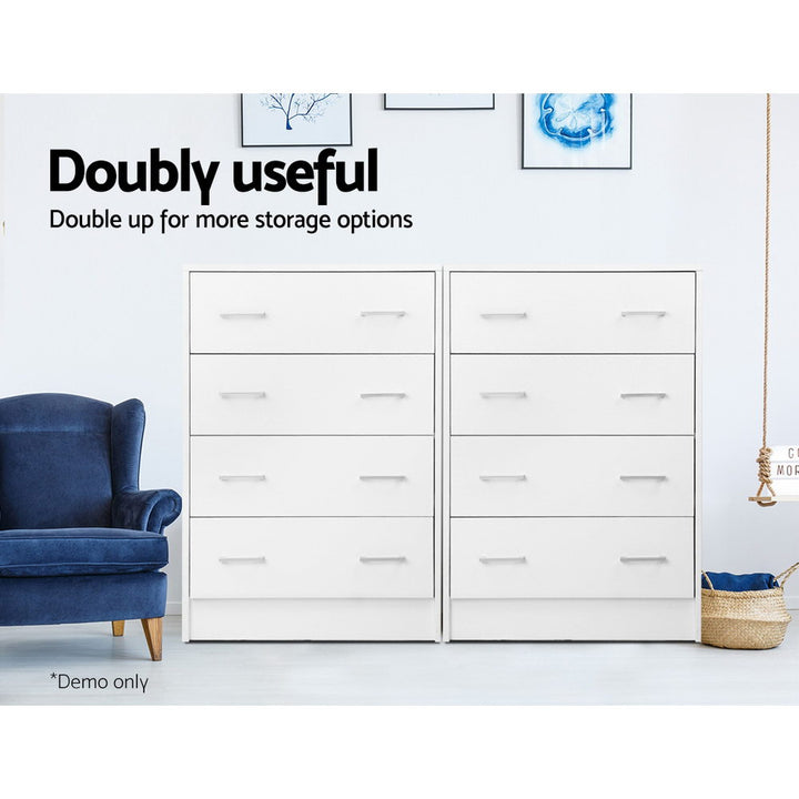 P&F ZennHome 4 Chest of Drawers - Deli White