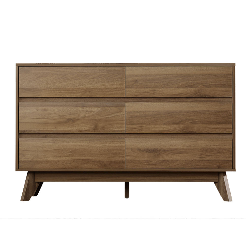 P&F ZennHome 6 Chest of Drawers - Vela Walnut