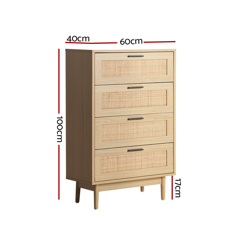 P&F ZennHome 4 Chest of Drawers - Oak