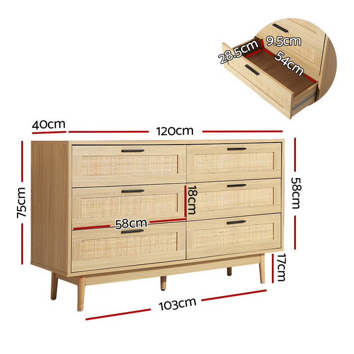 P&F ZennHome 6 Chest of Drawers - Hexa Oak