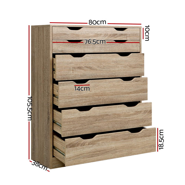 P&F ZennHome 6 Chest of Drawers -  Handy Oak