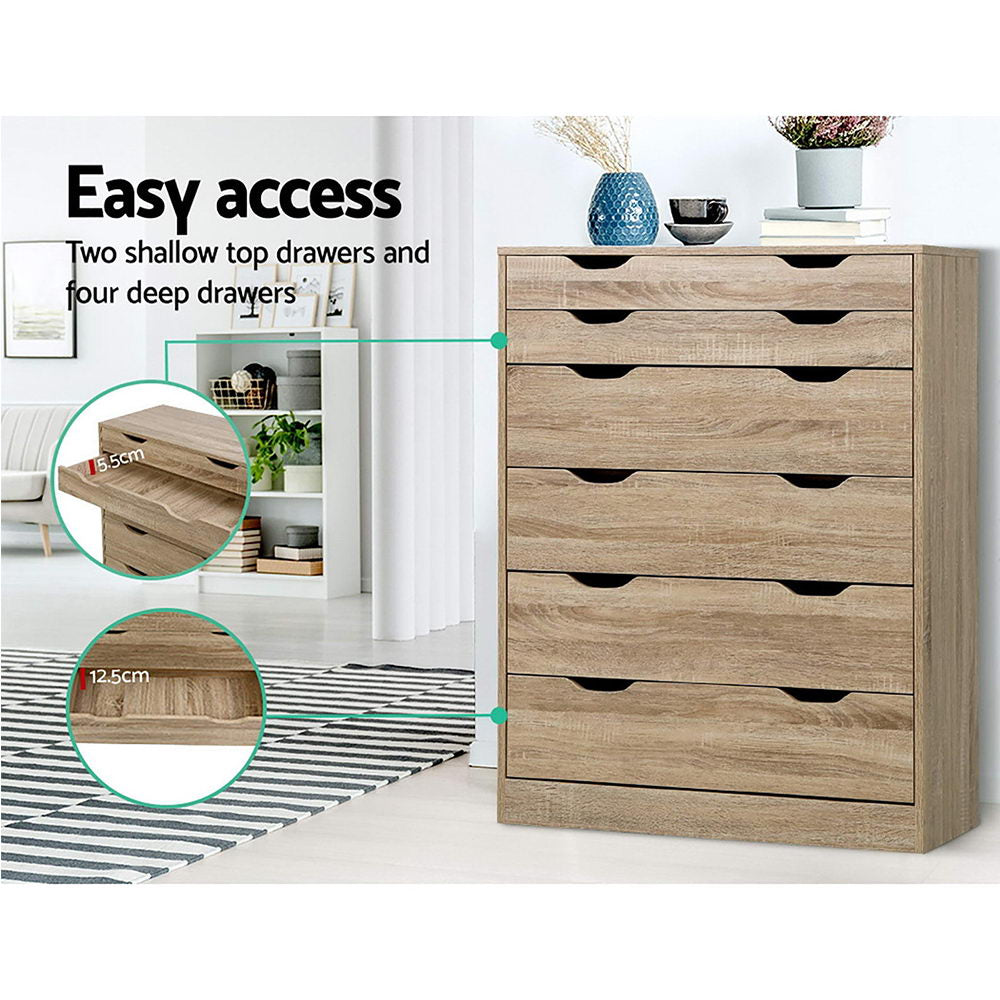 P&F ZennHome 6 Chest of Drawers -  Handy Oak