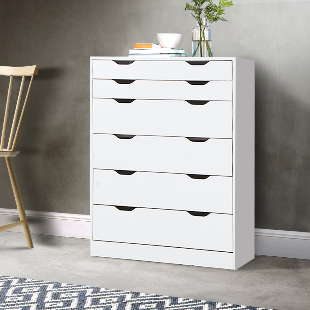 P&F ZennHome 6 Chest of Drawers - Handy White