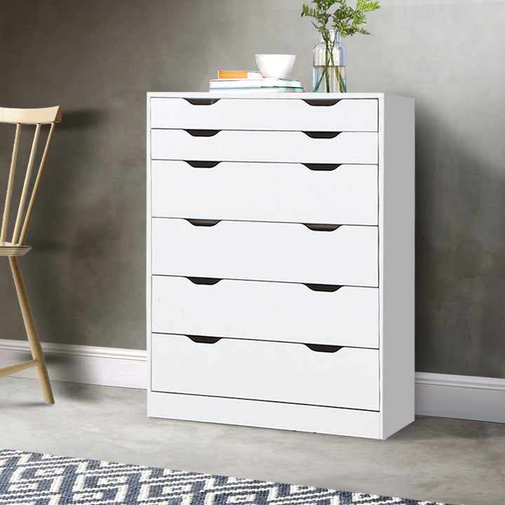 P&F ZennHome 6 Chest of Drawers - Handy White