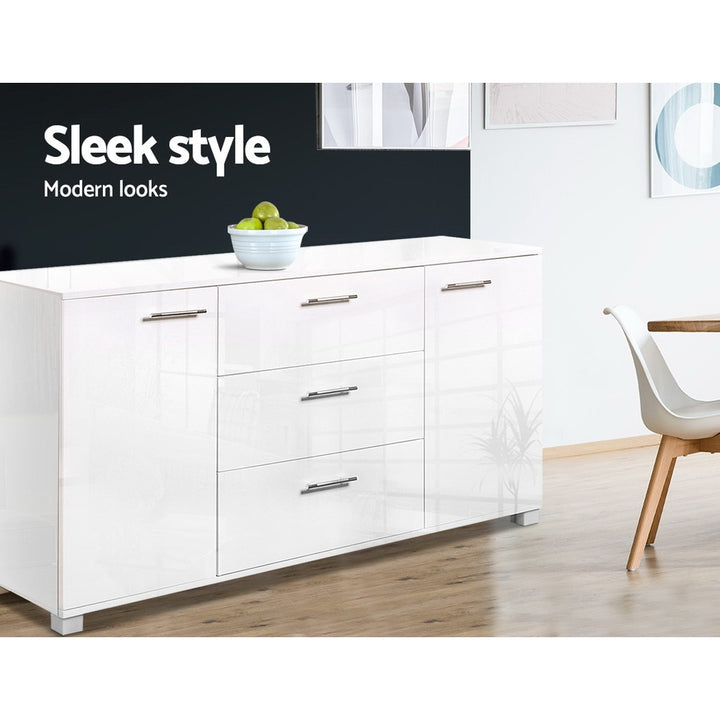 P&F SkyWay Buffet Sideboard High Gloss - White