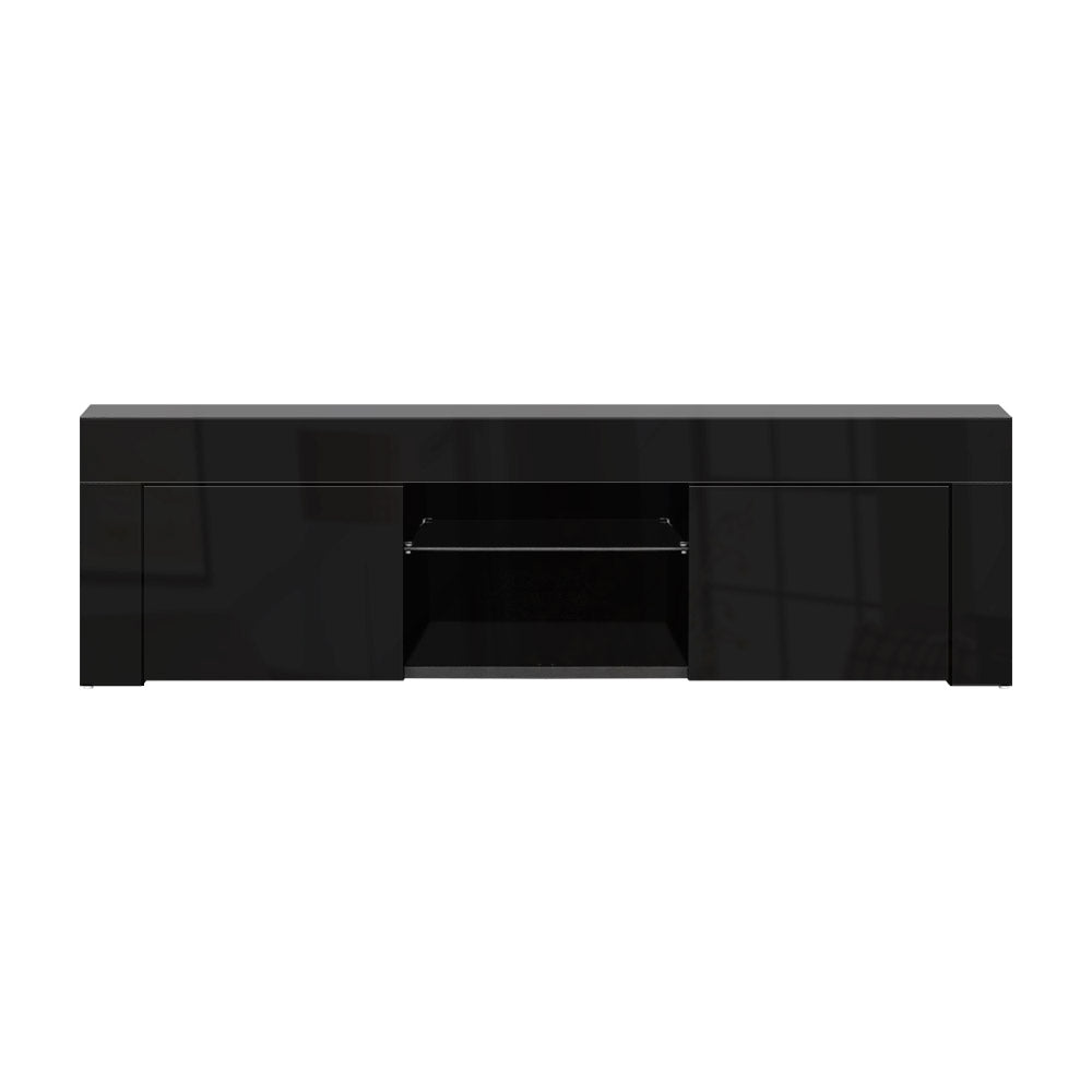 P&F SkyWay Entertainment Unit TV Cabinet LED 130cm Black Angus