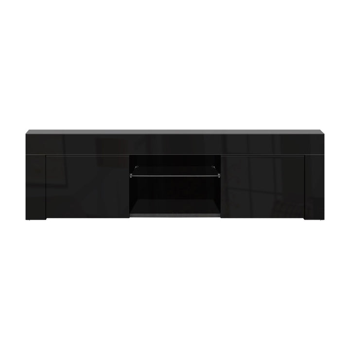 P&F SkyWay Entertainment Unit TV Cabinet LED 130cm Black Angus