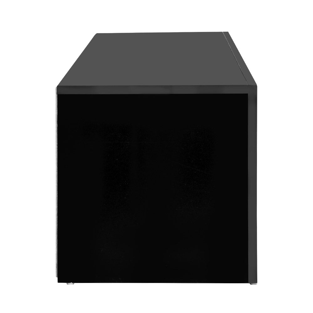 P&F SkyWay Entertainment Unit TV Cabinet LED 130cm Black Angus