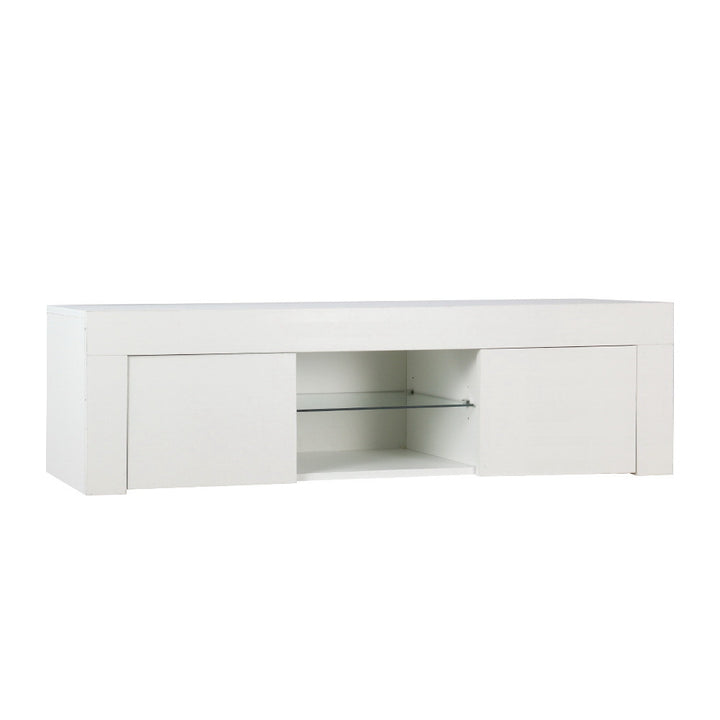 P&F SkyWay Entertainment Unit TV Cabinet LED 130cm White Angus