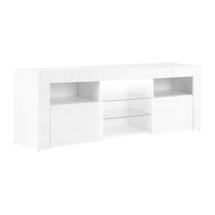 P&F SkyWay Entertainment Unit TV Cabinet LED 145cm White Angus