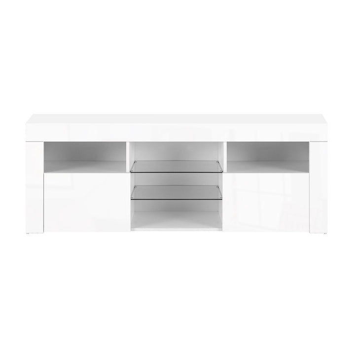 P&F SkyWay Entertainment Unit TV Cabinet LED 145cm White Angus