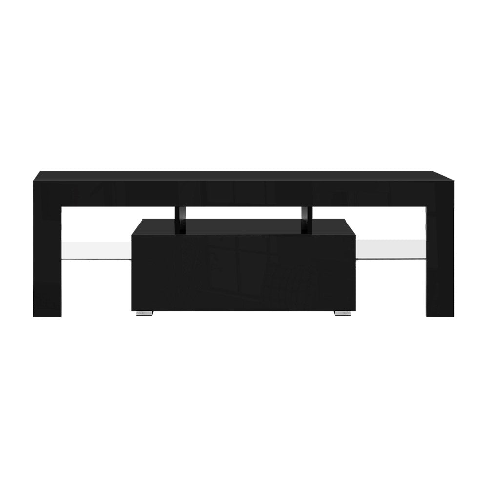 P&F SkyWay Entertainment Unit TV Cabinet LED 130cm Black Elo