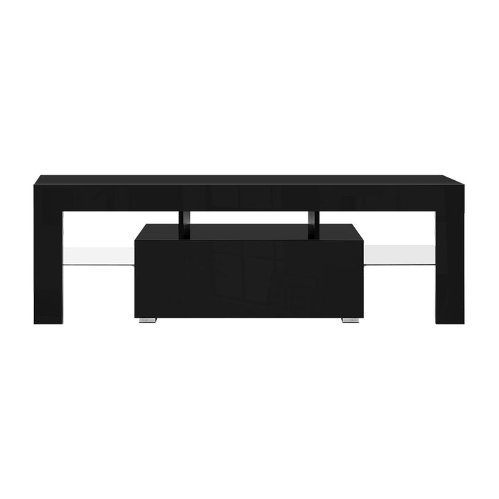 P&F SkyWay Entertainment Unit TV Cabinet LED 130cm Black Elo