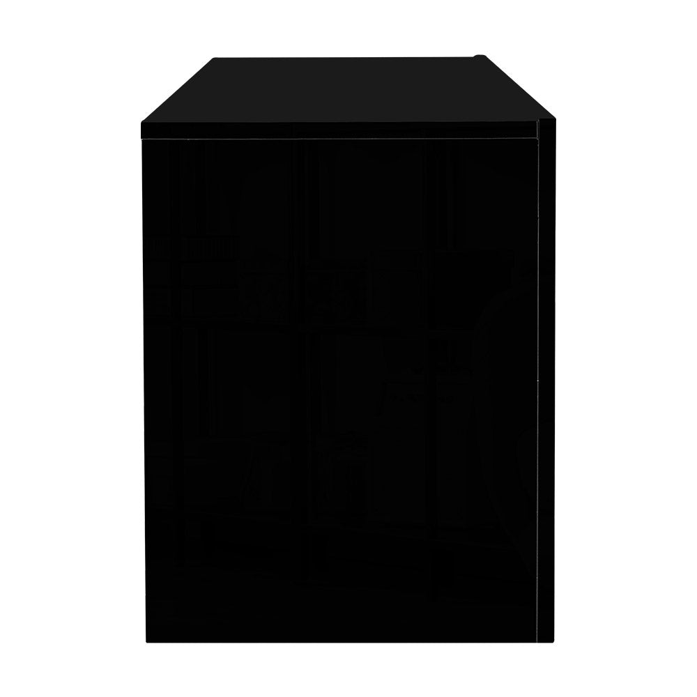 P&F SkyWay Entertainment Unit TV Cabinet LED 130cm Black Elo