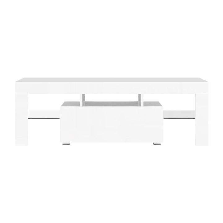 P&F SkyWay Entertainment Unit TV Cabinet LED 130cm White Elo