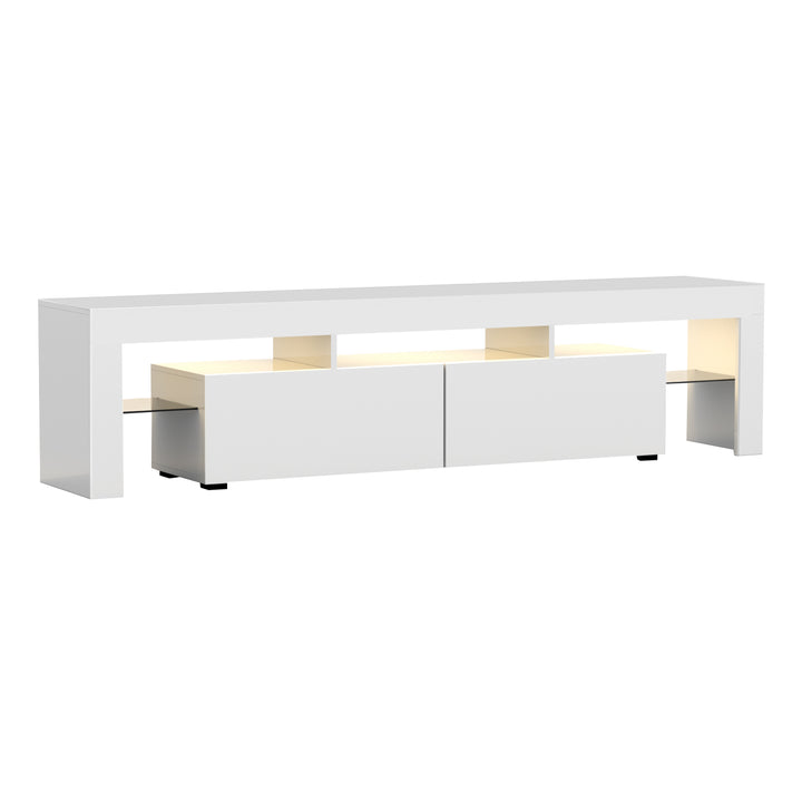 P&F SkyWay Entertainment Unit TV Cabinet LED 189cm White Elo