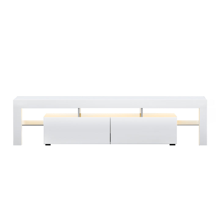 P&F SkyWay Entertainment Unit TV Cabinet LED 189cm White Elo