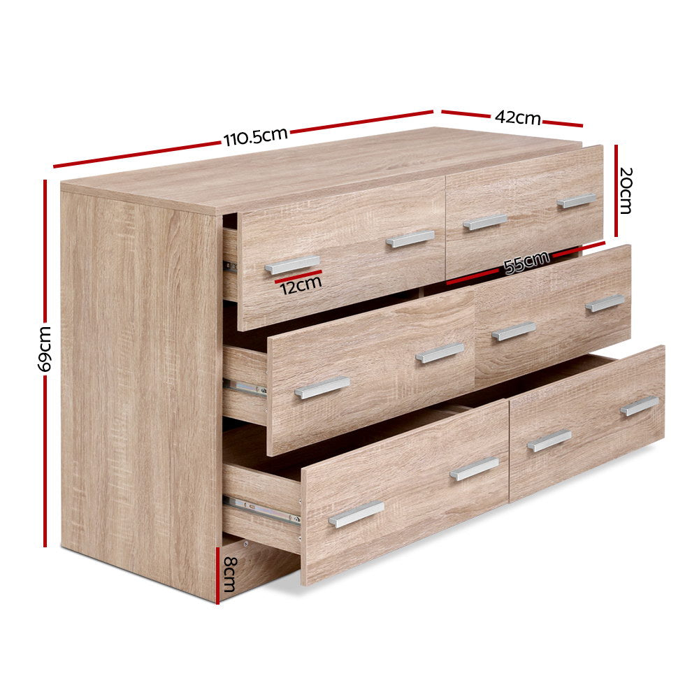 P&F ZennHome 6 Chest of Drawers - Hexa Pine