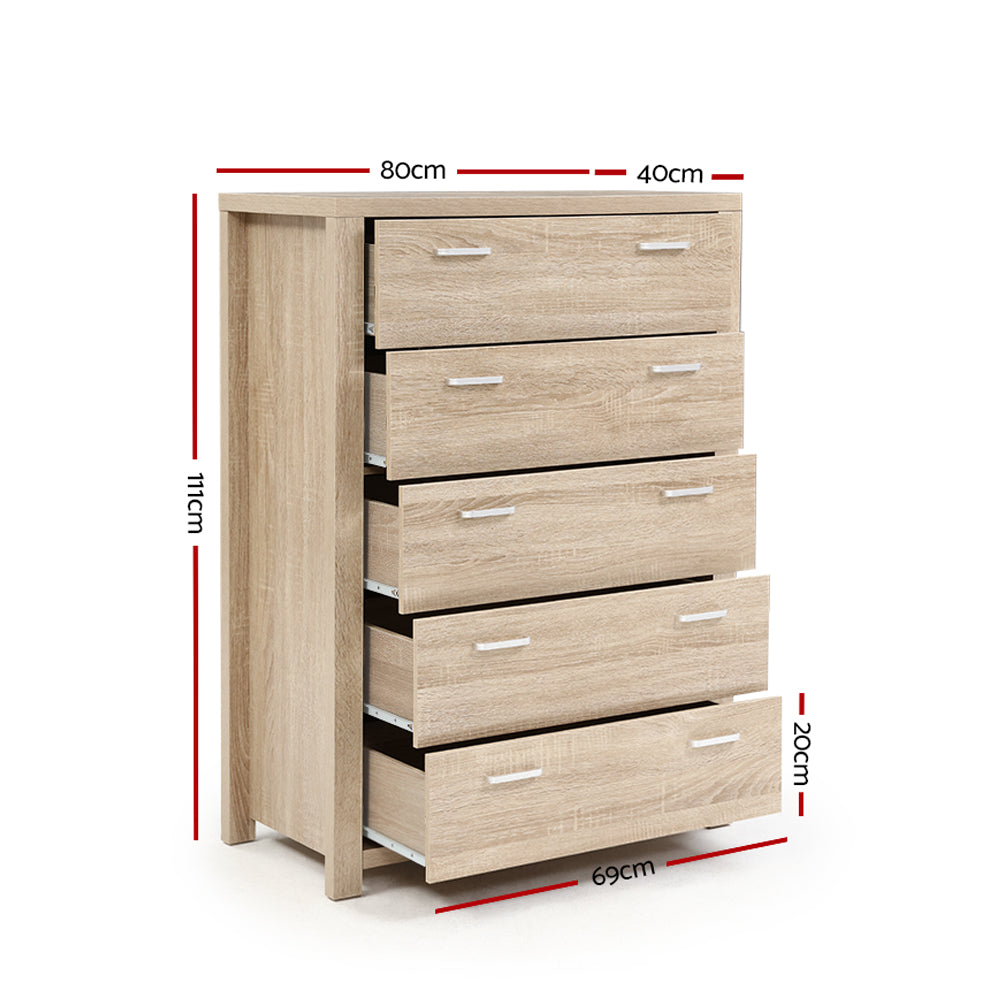 P&F ZennHome 5 Chest of Drawers - Penta Pine