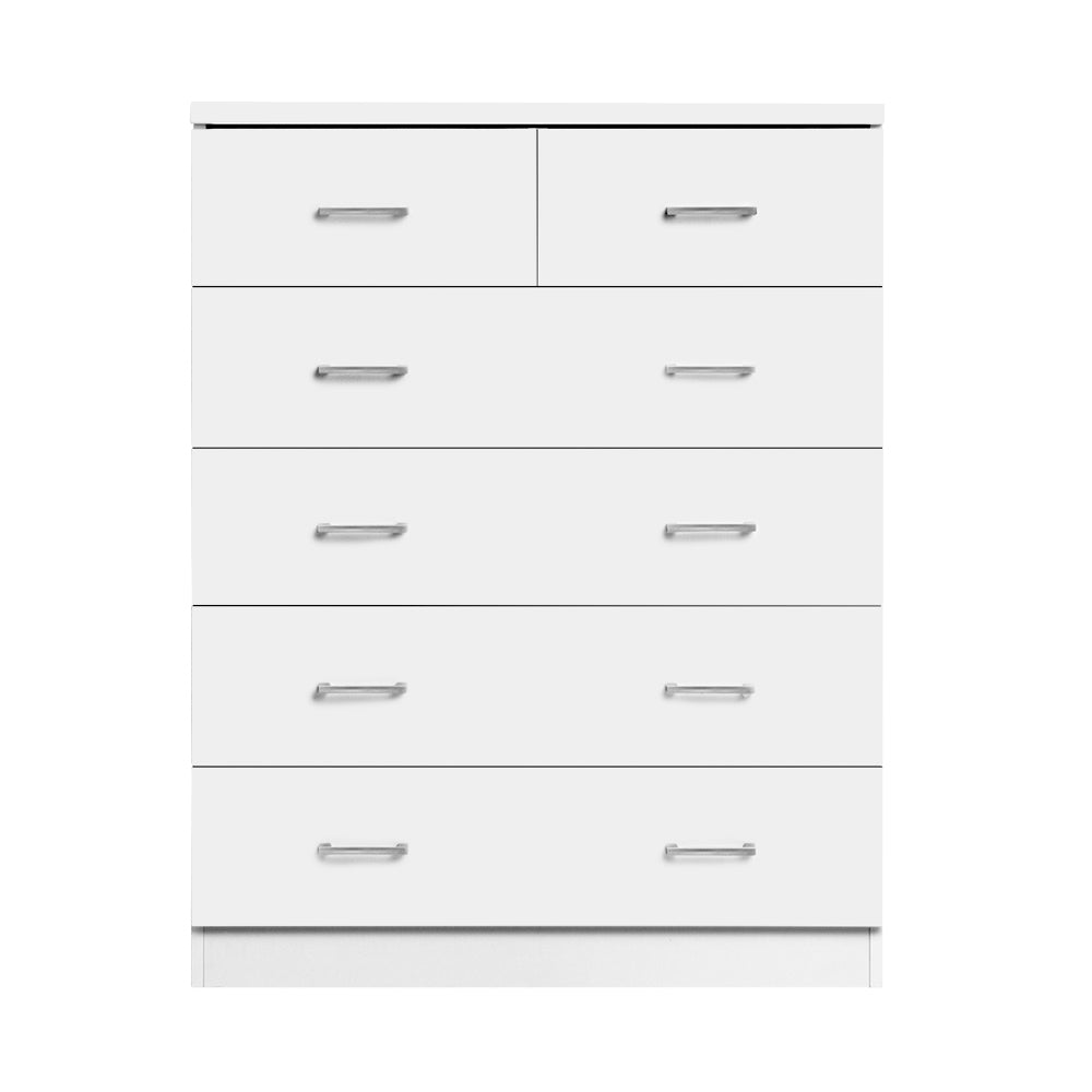 P&F ZennHome 6 Chest of Drawers - Deli White