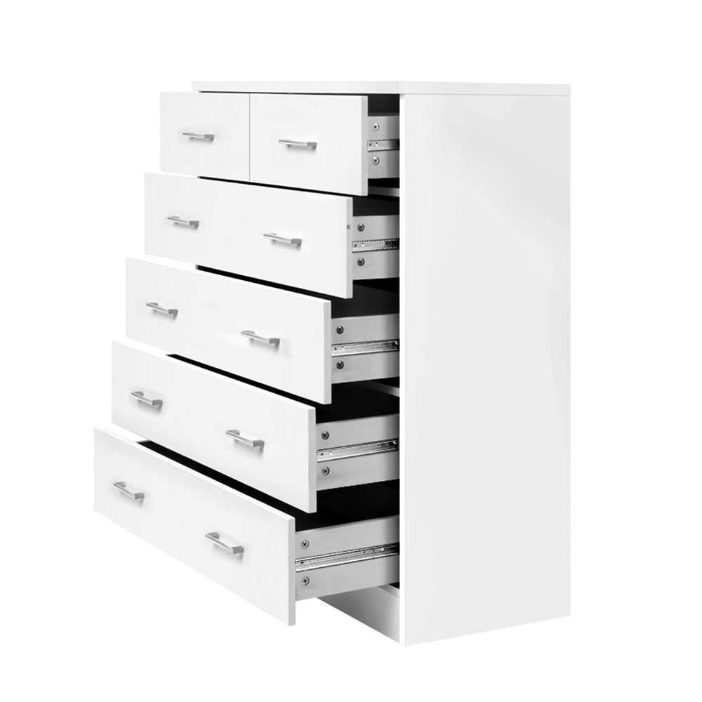 P&F ZennHome 6 Chest of Drawers - Deli White